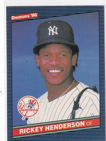 1985 DONRUSS #51 RICKEY HENDERSON- NEW YORK YANKEES