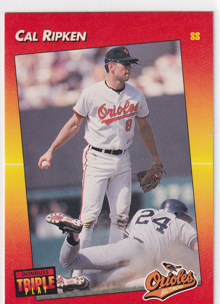 1992 DONRUSS #199 CAL RIPKEN JR TRIPLE PLAY- BALTIMORE ORIOLES