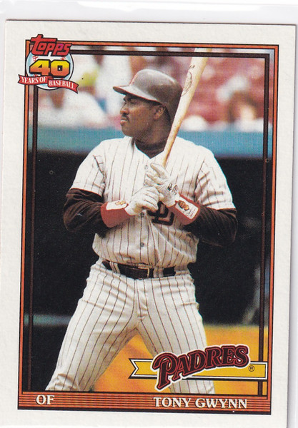 1991 TOPPS #180 TONY GWYNN 40 YEARS- SAN DIEGO PADRES