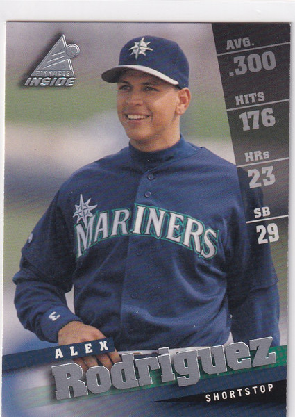 1998 PINNACLE #3 ALEX RODRIGUEZ INSIDE- SEATTLE MARINERS