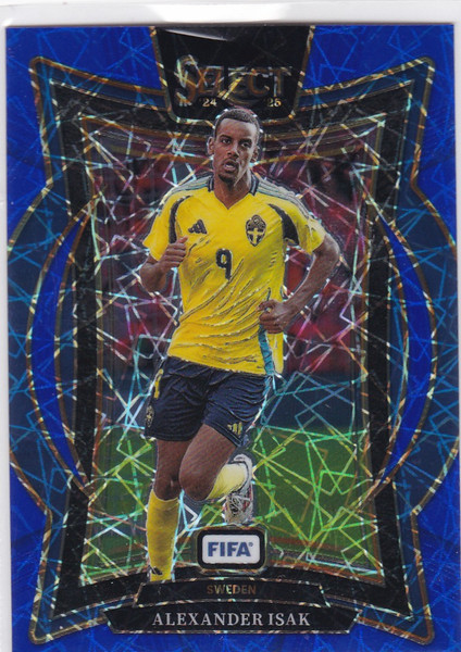 2024-25 Panini FIFA Select #92 Alexander Isak Blue Lazer Prizm Sweden