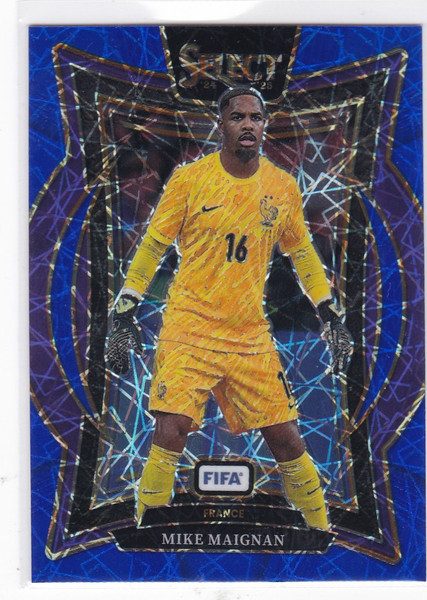 2024-25 Panini FIFA Select #74 Mike Maignan Blue Lazer Prizm France
