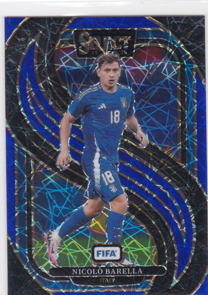 2024-25 Panini FIFA Select # 187 Nicolo Barella Blue Lazer Prizm Italy