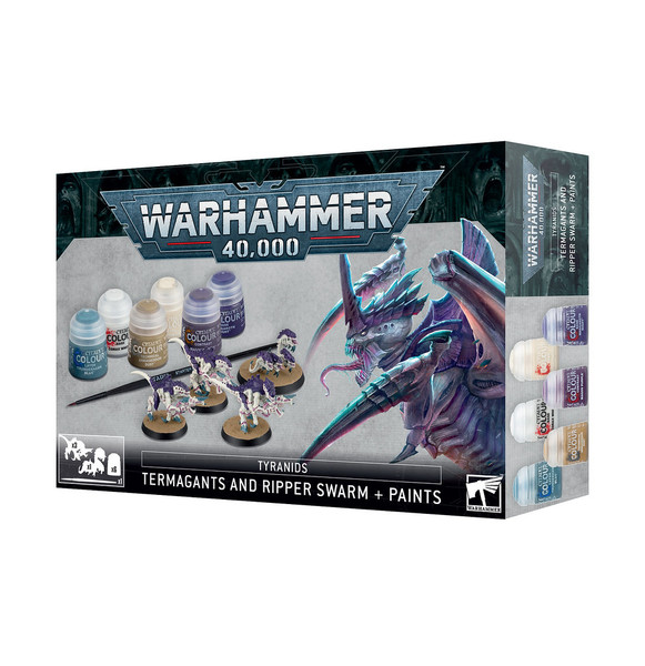 Warhammer: Tyranids: Termagants and Ripper Swarm + Paints Set