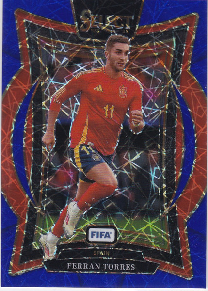 2024-25 Panini FIFA Select #91 Ferran Torres Blue Lazer Prizm Spain