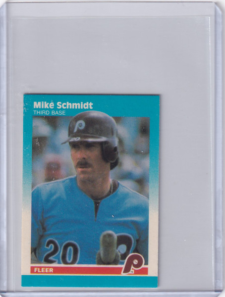 1987 FLEER #97 MIKE SCHMIDT MINI- PHILADELPHIA PHILLIES
