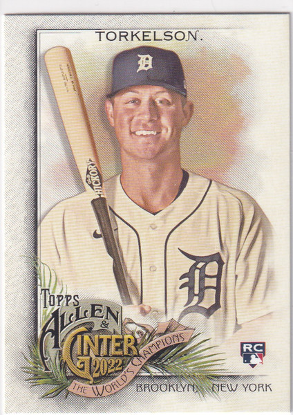 2022 TOPPS ALLEN & GINTER #235 SPENCER TORKELSON WORLD CHAMPION- DETROIT TIGERS