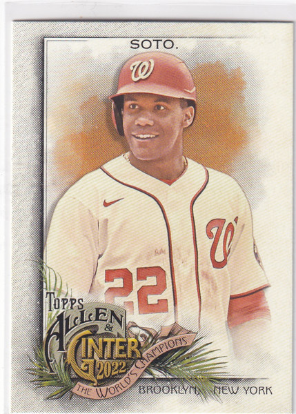 2022 TOPPS ALLEN & GINTER #86 JUAN SOTO WORLD CHAMPION- WASHINGTON NATIONALS