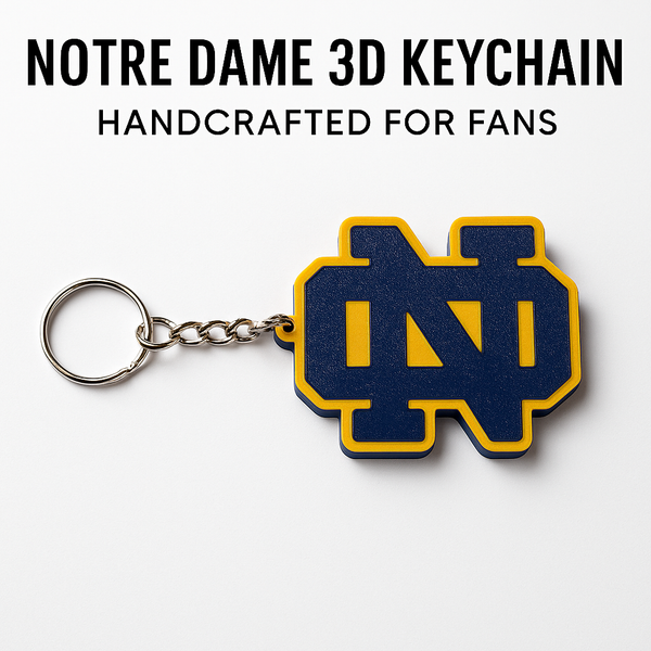 Notre Dame ND Logo Keychain – Fan Gift, Stocking Stuffer