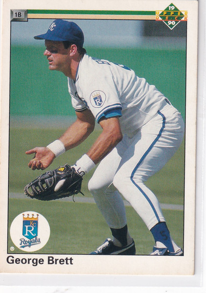 1990 UPPER DECK #124 GEORGE BRETT- KANSAS CITY ROYALS