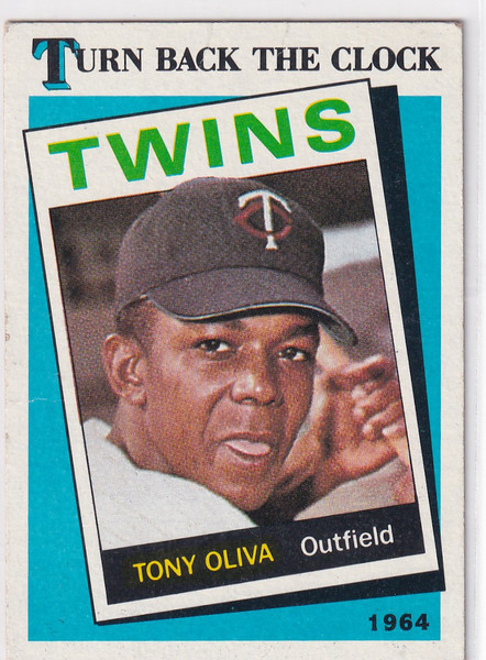 1989 TOPPS #665 TONY OLIVA TURN BACK THE CLOCK- MINNESOTA TWINS