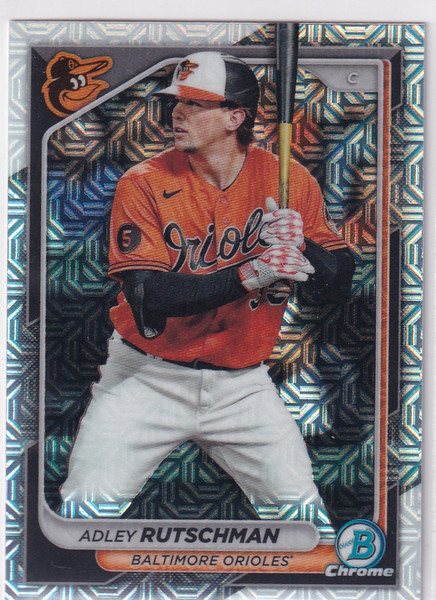2024 TOPPS BOWMAN CHROME #77 ADLEY RUTSCHMAN MOJO- BALTIMORE ORIOLES