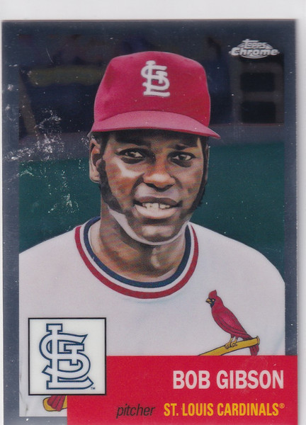 2022 TOPPS CHROME PLATNIUM #268 BOB GIBSON- ST LOUIS CARDINALS