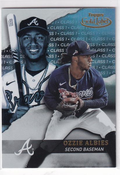 2020 TOPPS GOLD LABEL #7 OZZIE ALBIES- ATLANTA BRAVES