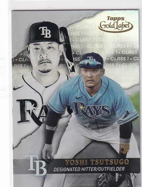 2020 TOPPS GOLD LABEL #90 YOSHI TSUTSUGO- TAMPA BAY RAYS
