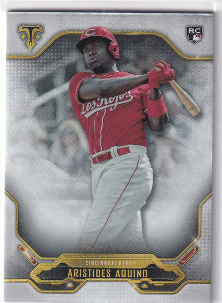 2020 TOPPS TRIPLE THREADS #29 ARISTIDES AQUINO- CINCINNATI REDS