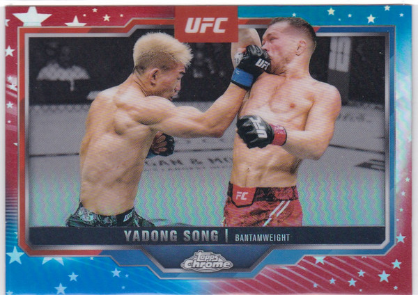 2025 Topps Chrome UFC # 38 Yadong Song Red White Blue