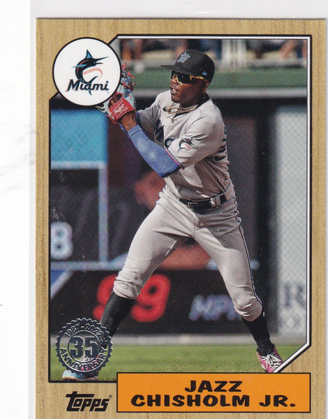 2022 TOPPS #T87-77 JAZZ CHISHOLM JR- MIAMI MARLINS