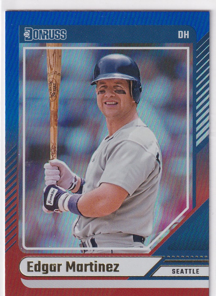 2024 DONRUSS #98 EDGAR MARTINEZ RED BLUE HOLO- SEATTLE MARINERS