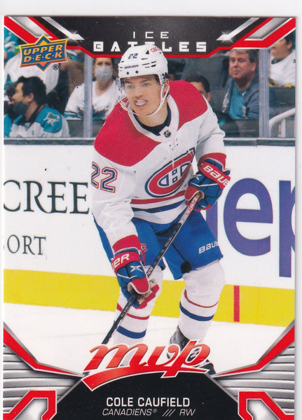 2022-23 UPPER DECK MVP #85 COLE CAUFILED- CANADIENS