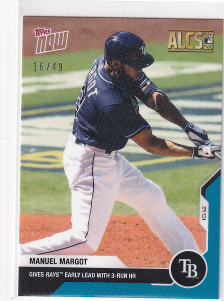 2020 TOPPS NOW #402 MANUEL MARGOT ALCS 16/49- TAMPA BAY RAYS