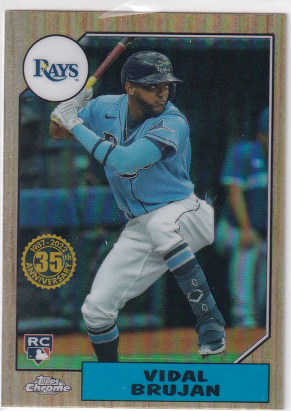 2022 TOPPS #87BC-17 VIDAL BRUJAN GOLD- TAMPA BAY RAYS