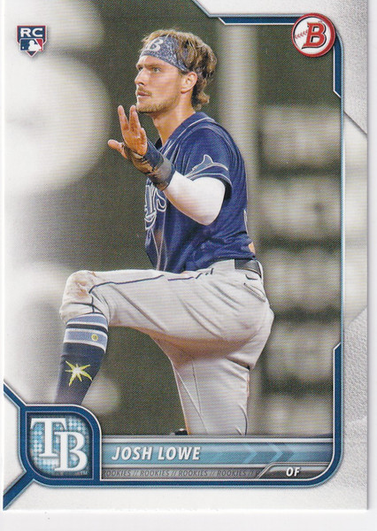 2022 TOPPS BOWMAN #33 JOSH LOWE- TAMPA BAY RAYS