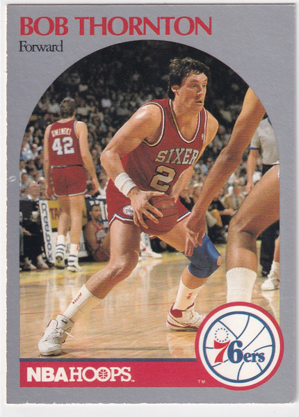 1990 HOOPS #232 BOB THORNTON- PHILADELPHIA 76ERS