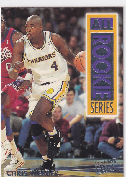 1994 FLEER #15 CHRIS WEBBER ALL ROOKIE- GOLDEN STATE WARRIORS