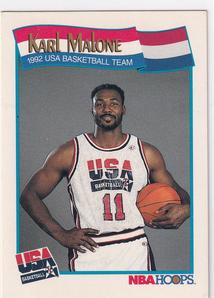 1991 HOOPS #580 KARL MALONE USA- UTAH JAZZ