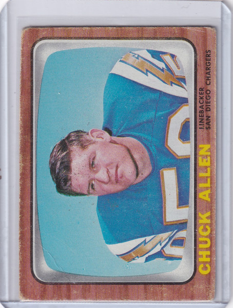 1966 Topps Football #118 Chuck Allen - San Diego Chargers