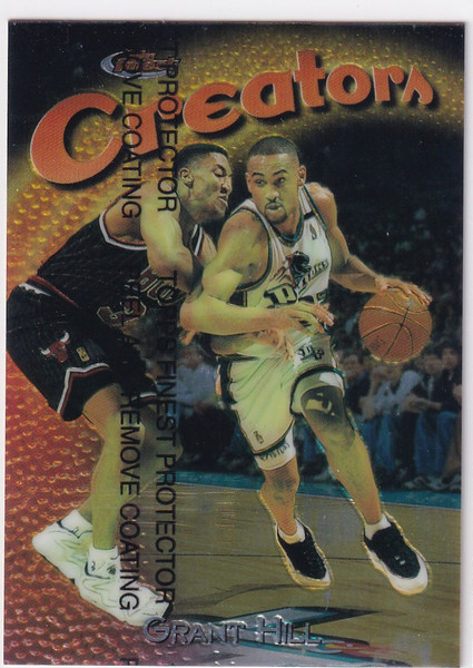 1998 TOPPS FINEST #186 GRANT HILL CREATION- DETROIT PISTONS