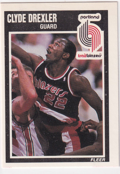 1989 FLEER #128 CLYDE DREXLER- PORTLAND TRAIL BLAZZERS