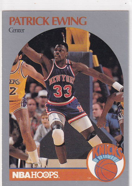 1990 HOOPS #203 PATRICK EWING- NEW YORK KNICKS