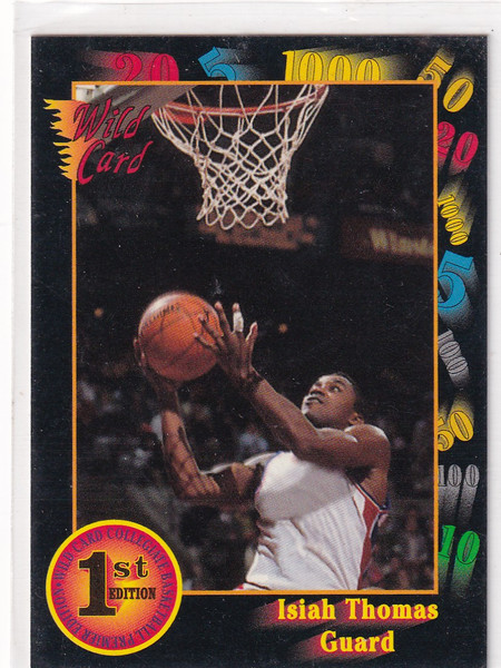 1992 WILD CARD #7 ISIAH THOMAS- DETROIT PISTONS