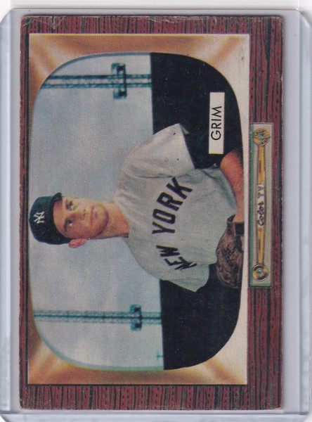 1955 Bowman Baseball #167 Bob Grim - New York Yankees RC