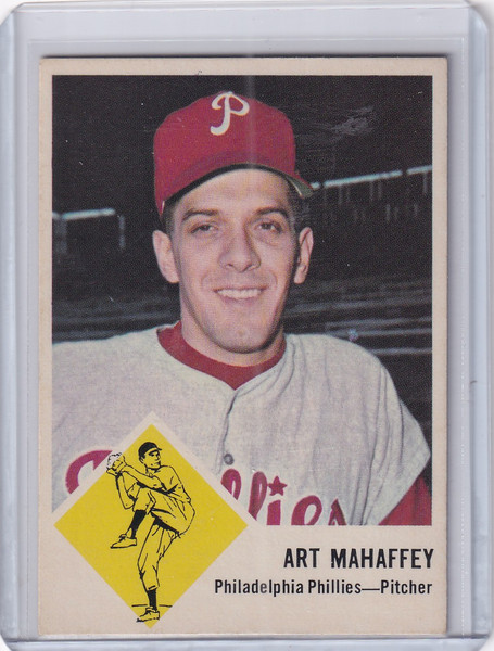 1963 Fleer #54 Art Mahaffey - Philadelphia Phillies