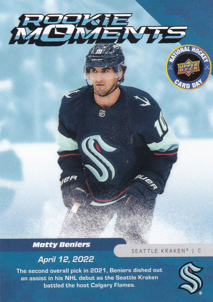 2023 Upper Deck National Hockey Card Day Rookie Moments #NHCD-BE Matty Beniers