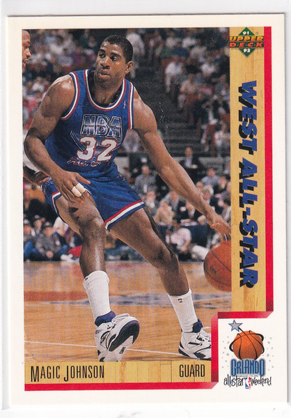 1992 UPPER DECK #464 MAGIC JOHNSON WEST ALL STAR- LOS ANGELES LAKERS