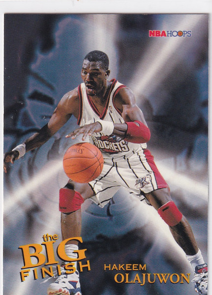 1996 SKYBOX #180 HAKEEM OLAJUWON THE BIG FINISH- HOUSTON ROCKETS