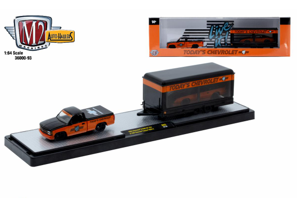 M2 Machines Auto Hauler 93 1992 Chevrolet C1500 SS 454 85 Chevy Camaro Iroc Z
