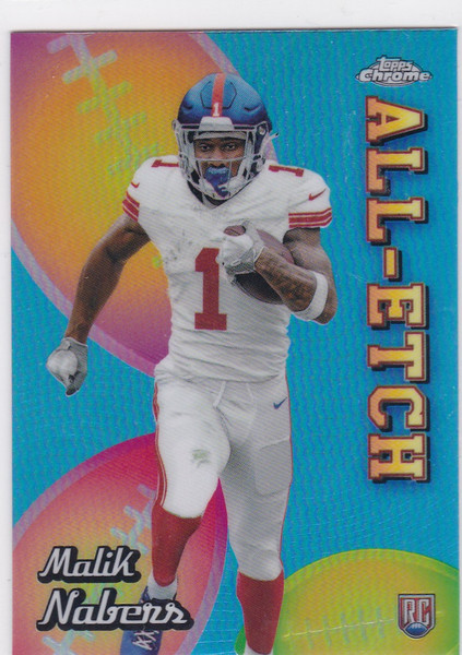 2024 Topps Chrome #CAE-MN Malik Nabers All Etch Refractor New York Giants