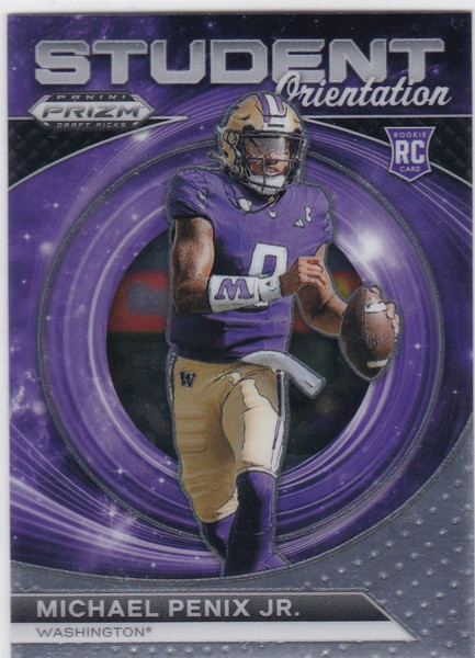 2024 Panini Prizm Draft Picks #SO-MPJ Michael Penix Jr Student Orientation RC