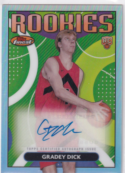 2024 TOPPS CHROME #RFA-GD GRADEY DICK REFRACTOR AUTO- TORONTO RAPTORS