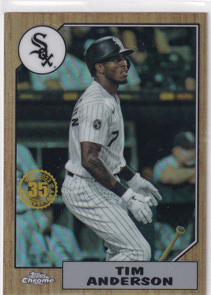 2022 TOPPS CHROME #87BC-14 TIM ANDERSON REFRACTOR- CHICAGO WHITE SOX