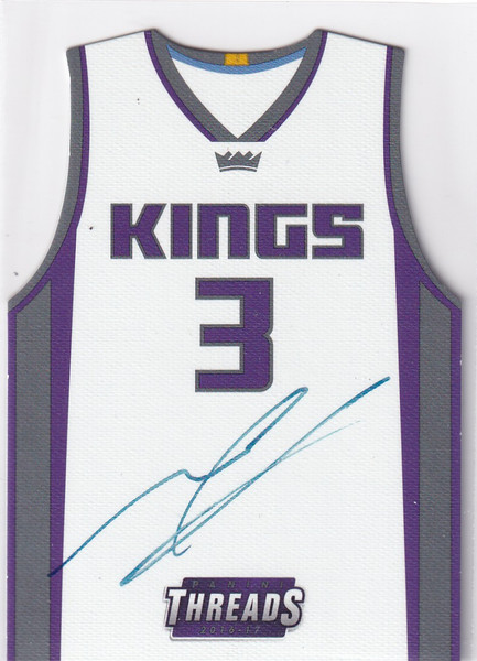 2016-17 THREADS #26 SKAL LABISSIERE JERSEY AUTO 108/199- SACRAMENTO KINGS