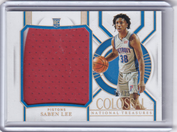 2020-21 NATIONAL TREASURE #CRM-SLE SABEN LEE PATCH 6/25- DETROIT PISTONS