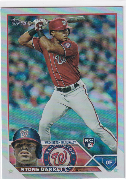 2023 TOPPS SERIES TWO #498 STONE GARRETT REFRACTOR- WASHINGTON NATIONALS