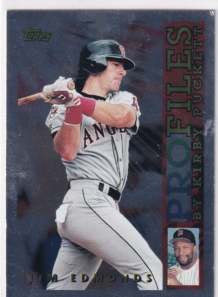 1996 TOPPS #AL-13 JIM EDMONDS PROFILES- ANGELS