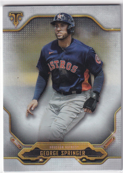 2020 TOPPS TRIPLE THREADS #37 GEORGE SPRINGER- HOUSTON ASTROS